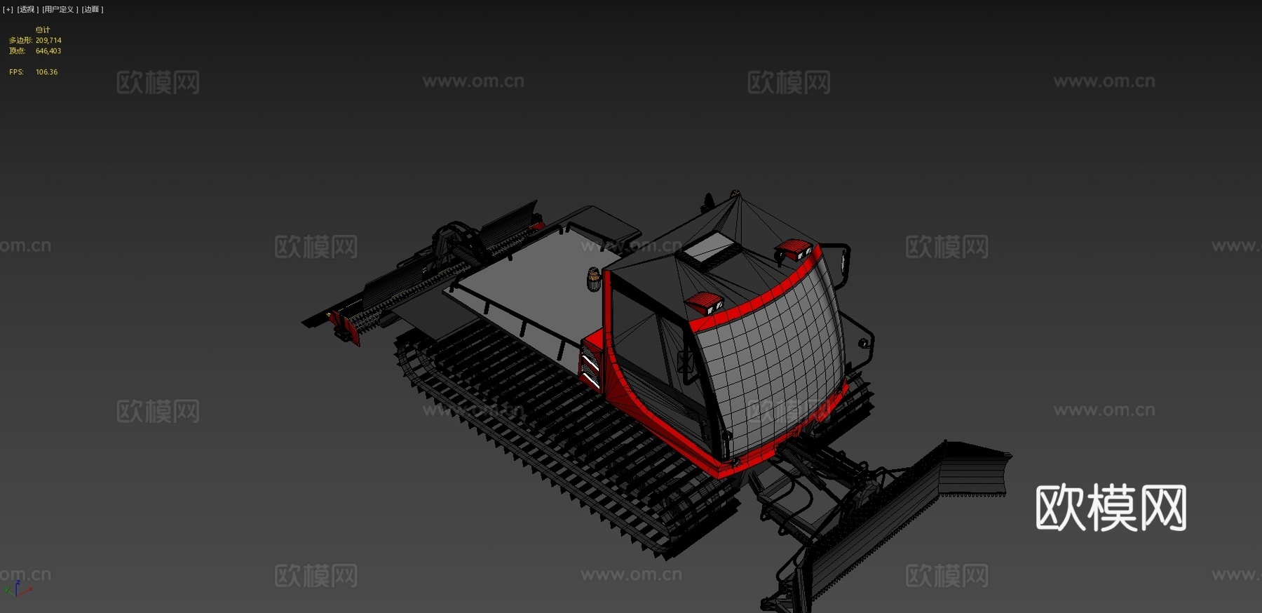 工程车 压路机3d模型