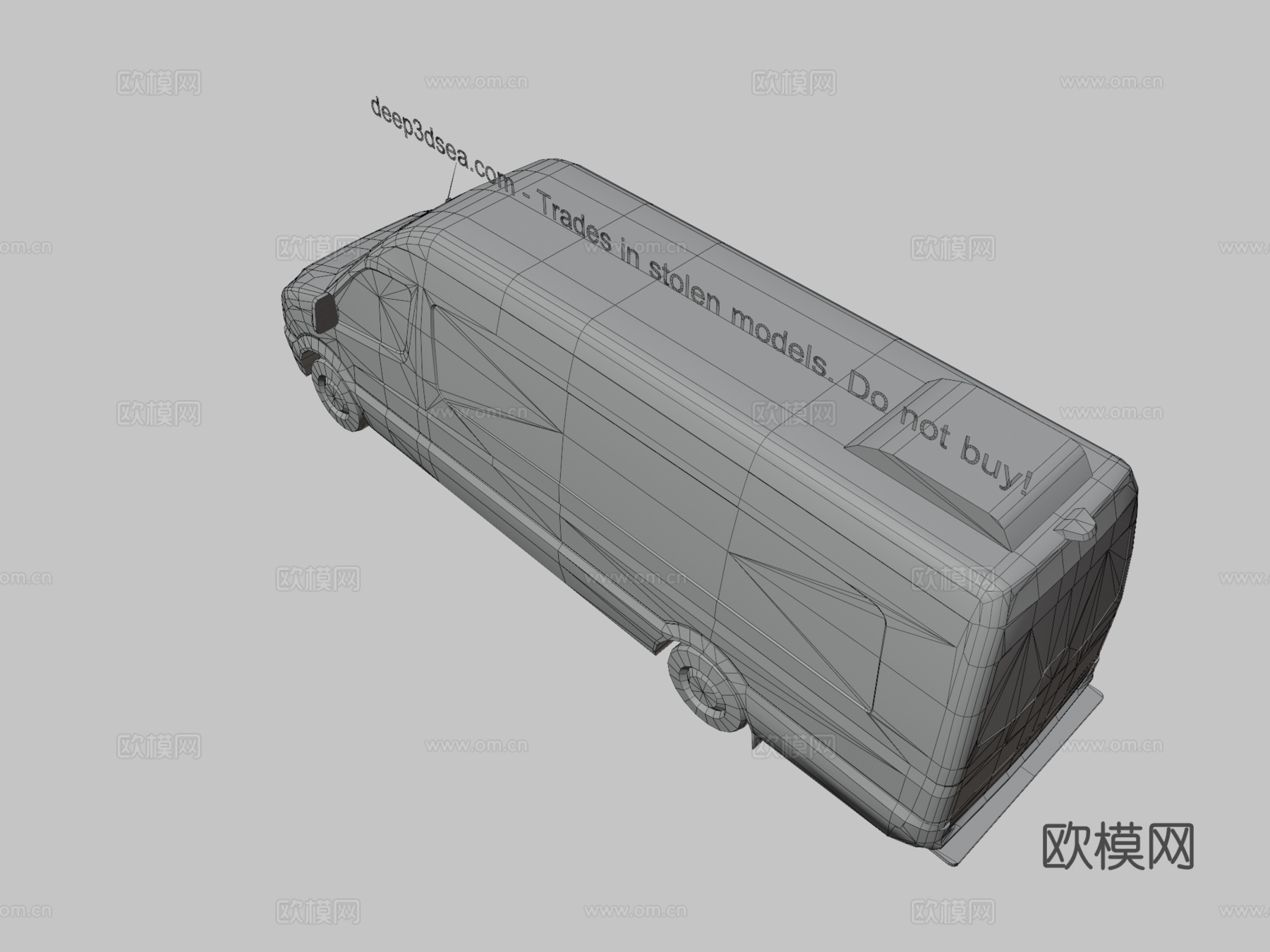 大众邮政车3d模型