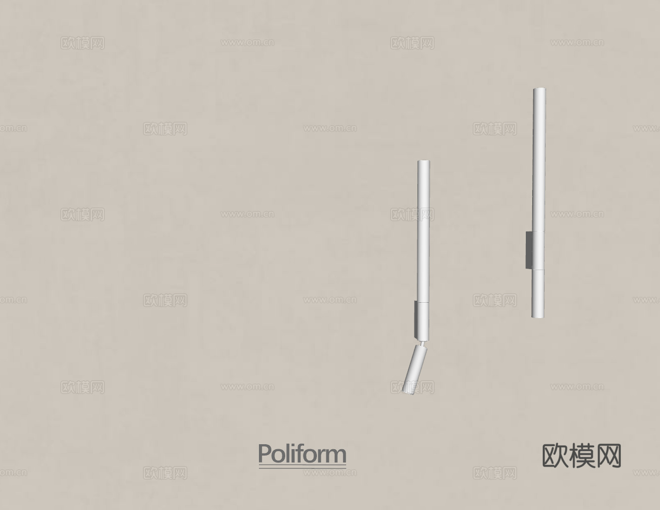 中古风壁灯 长条壁灯su模型下载（渲染图1）