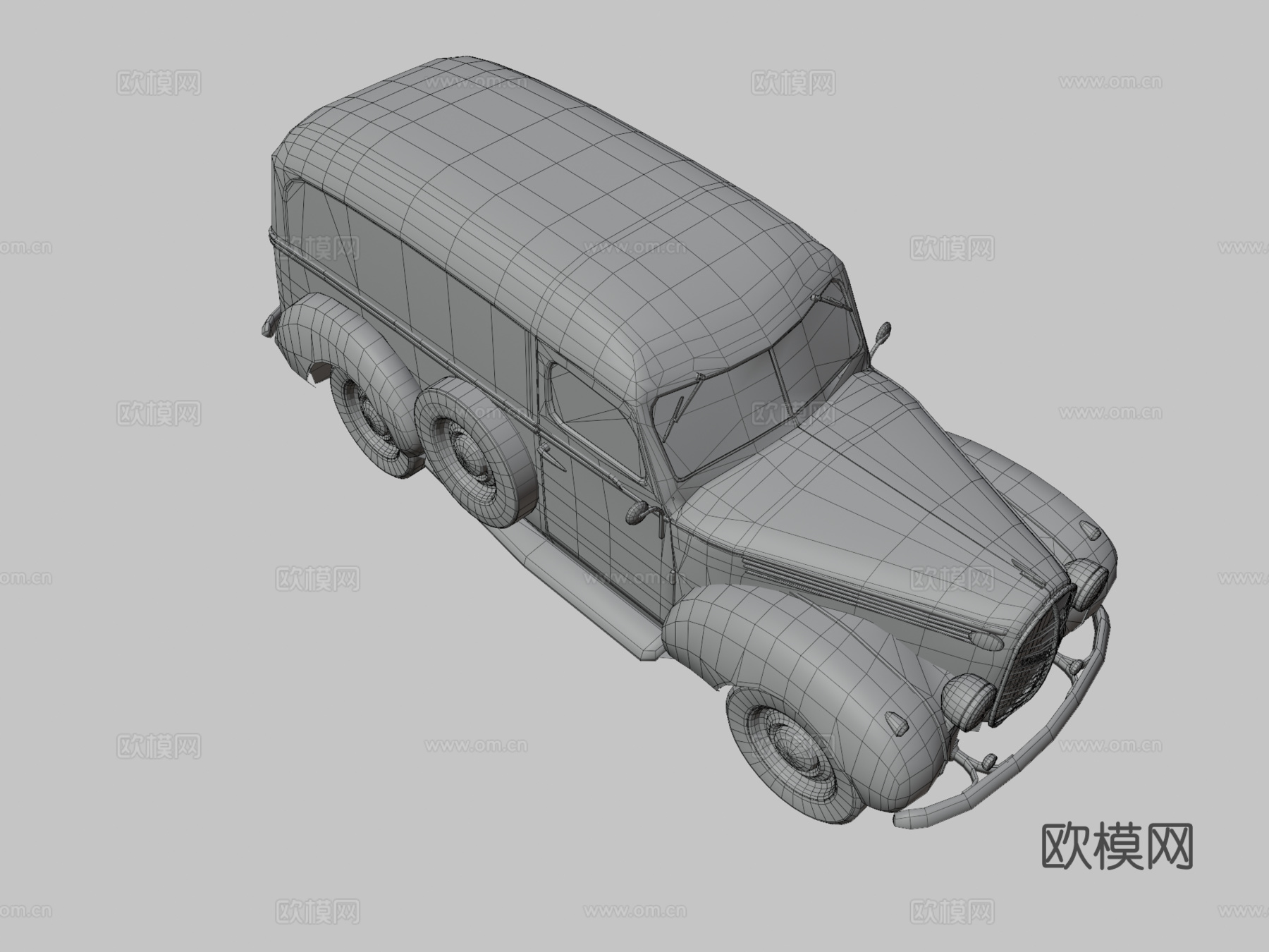 老式汽车 轿车3d模型