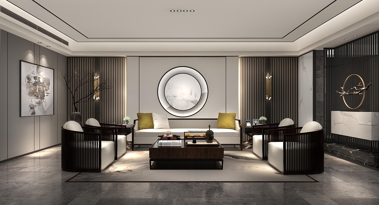 大思设计未来空间丨熙泰星级品味新中式-欧模网